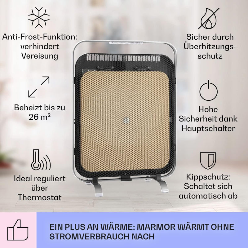 Klarstein Infrarotheizung, Elektroheizung Tragbar, Heizstrahler Innenraum, Elektrische Heizung Energ