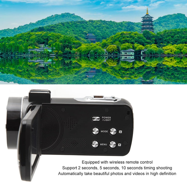 Videokamera-Camcorder, HD 4K-Digitalkamera-Recorder, 48 MP, 18-facher Digitalzoom, 3,0-Zoll-Touchscr
