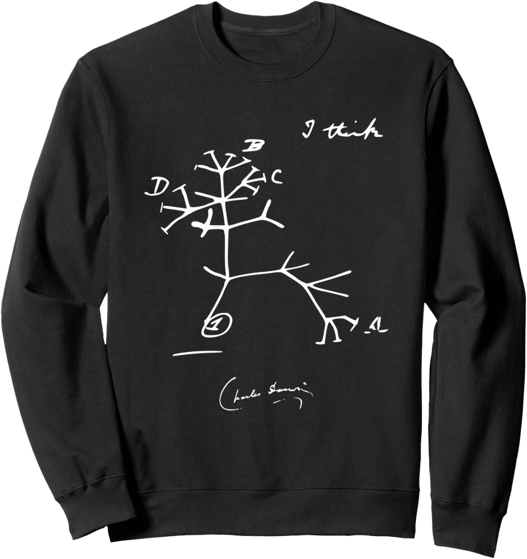 Baum des Lebens Ich denke Charles Darwin Evolutionary Sketch Sweatshirt