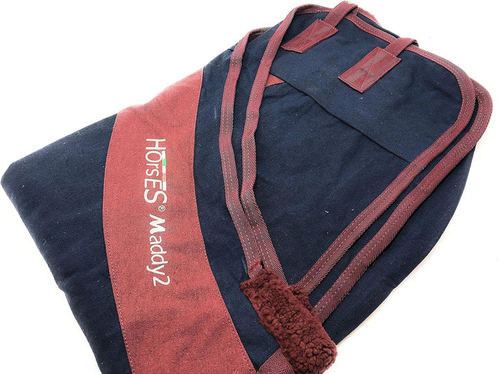 Horses, Pferdedecke für Pferdebox in Cotton Maddy 2 Modell, Leicht und Atmungsaktiv für Frühling und