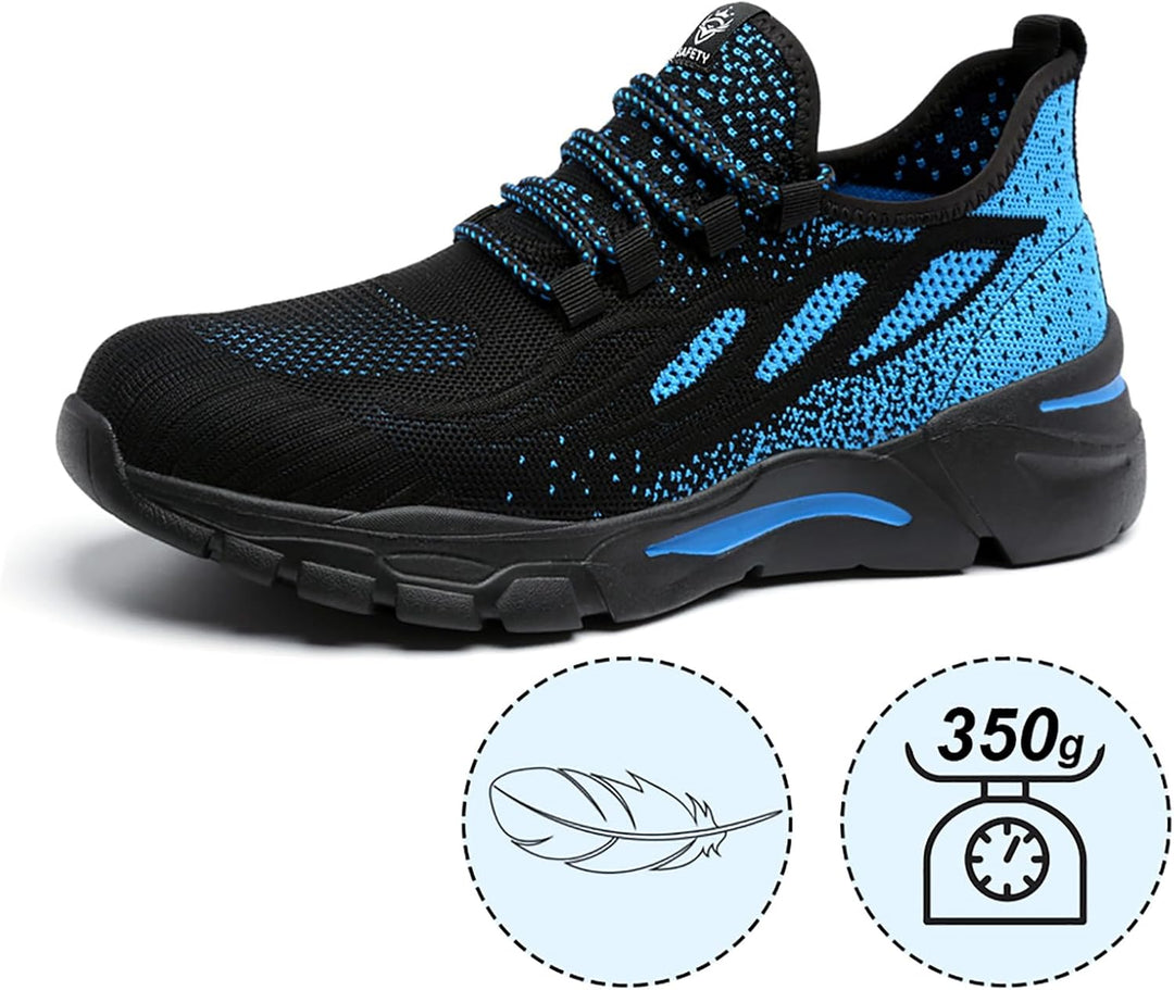 HYCOPROT Sicherheitsschuhe Herren Damen Stahlkappe Sneaker Leicht Atmungsaktiv Arbeitsschuhe Stahlka