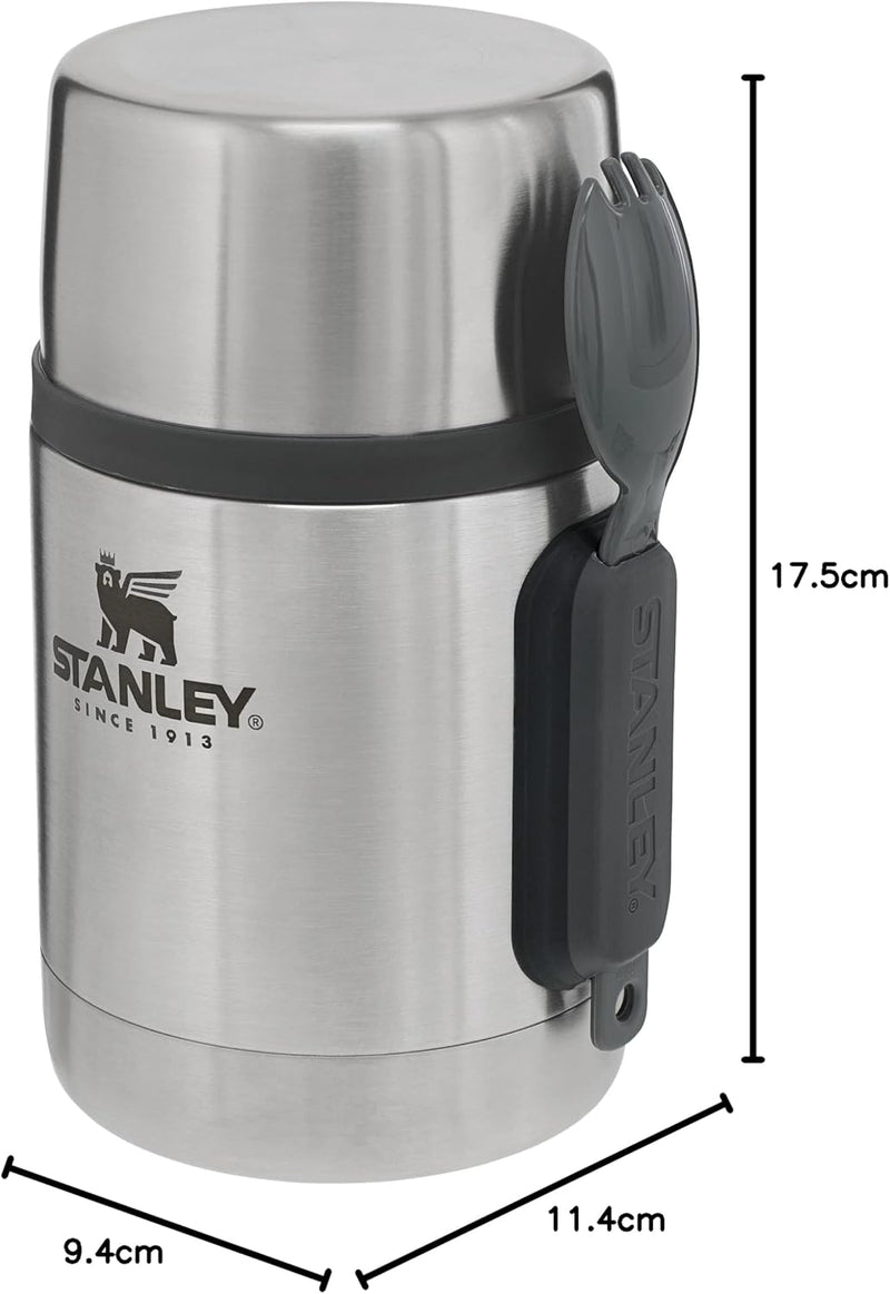 Stanley Adventure Stainless Steel All-In-One Thermobehälter für Essen mit Spork 532 ml - Edelstahl W