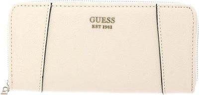 Guess Naya SLG Large Zip Around Wallet Bone/Dark Brown Bone/Darbr, Bone/Darbr