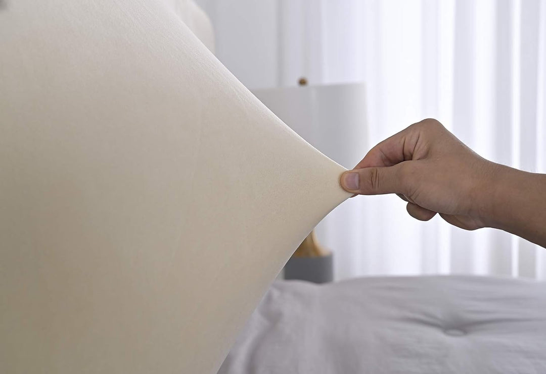 WINS Bett Kopfteil Bezug Bettkopfteil Hussen Stretch Samt Kopfteil Schonbezug Protektor Kopfteilbezu