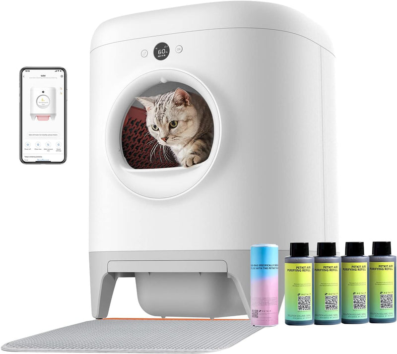 PETKIT Pura X Selbstreinigende Katzentoilette XSecure/Odor Removal/APP Control Automatische Katzento