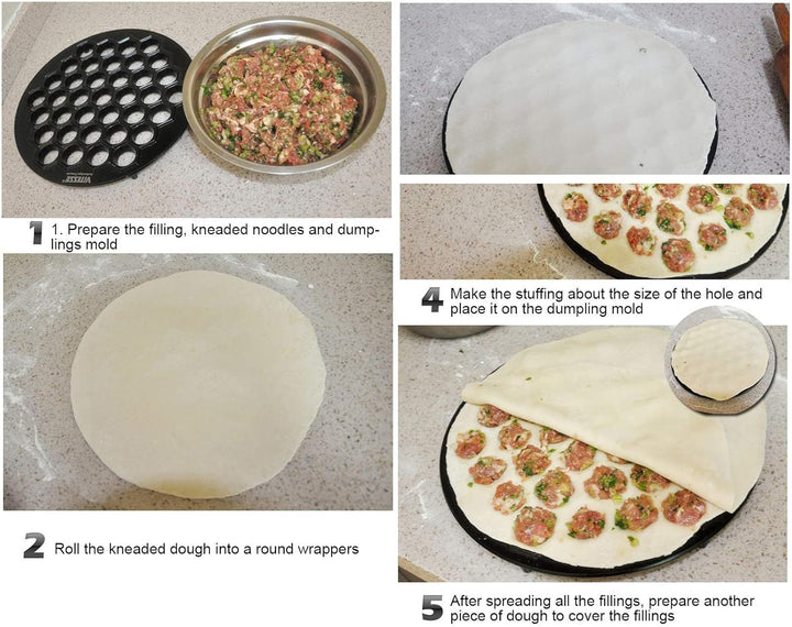 37-Loch-Knödelform, russische Knödelform, Pelmeni-Hersteller 37-Loch, Ravioli-Hersteller, Aluminiuml