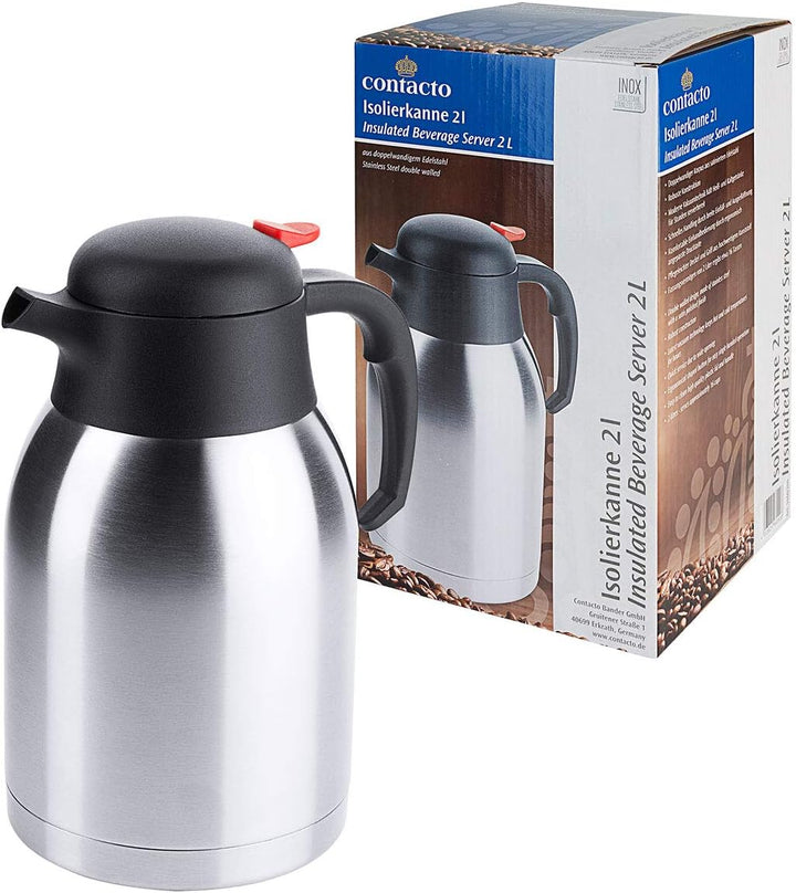 Contacto Edelstahl Thermoskanne 2 l Nicht spülmaschinengeeignet!