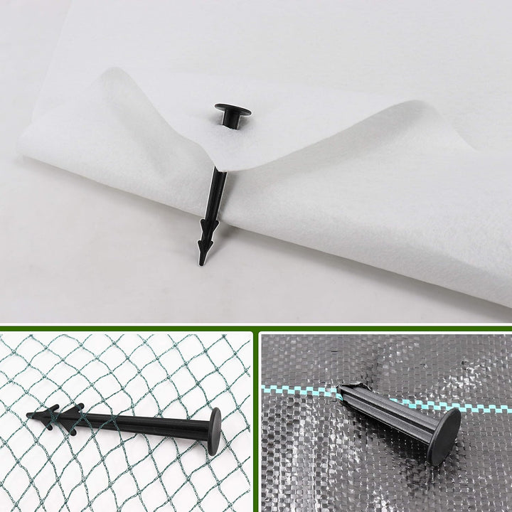 Aquagart 100 Erdanker für Befestigung von Teichnetz Laubnetz Vogelschutznetz I Bodenanker Kunststoff