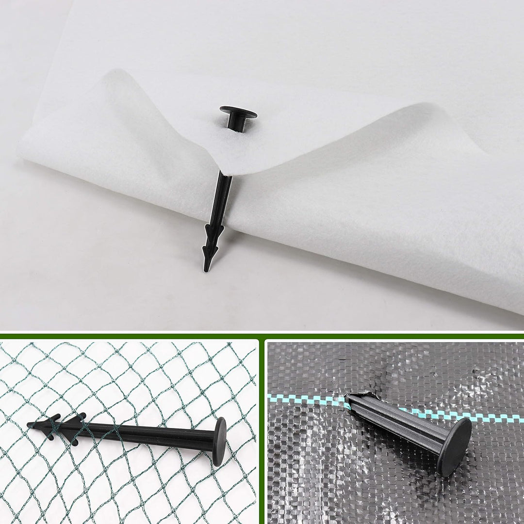 Aquagart 100 Erdanker für Befestigung von Teichnetz Laubnetz Vogelschutznetz I Bodenanker Kunststoff