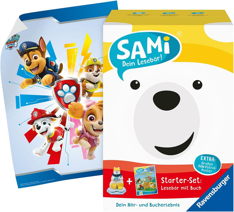 Ravensburger 00099 - Starter-Set SAMi - Dein Lesebär Paw Patrol. Sonderausgabe mit Poster