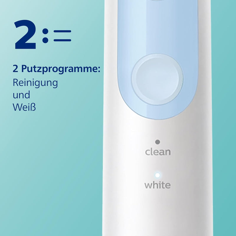 PHILIPS Sonicare ProtectiveClean 4500 elektrische Zahnbürste, Schallzahnbürste mit 2 Putzprogrammen,