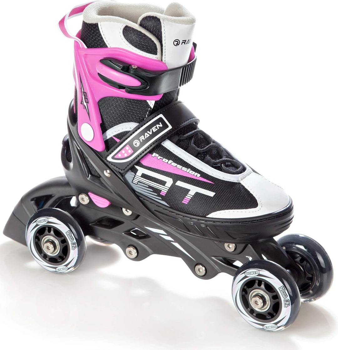 RAVEN Profession 4in1 Inlineskates Triskates Rollschuhe Schlittschuhe Inliner für Kinder und Erwachs