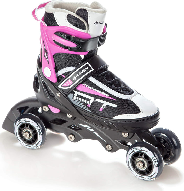 RAVEN Profession 4in1 Inlineskates Triskates Rollschuhe Schlittschuhe Inliner für Kinder und Erwachs