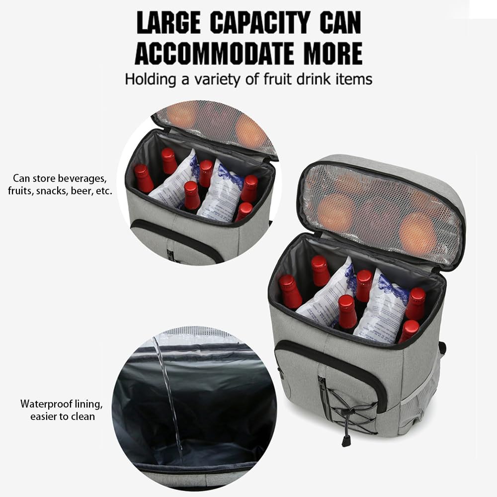 SOUUXIU ühlrucksack, Kühltasche Rucksack, Picknickrucksack,25L Leichter Camping-Rucksack für Männer