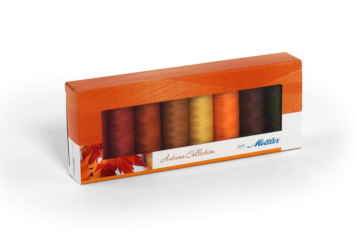 Mettler SERALON Autumn-Kit 8er Nähgarnbox: Universalgarn Zum Nähen oder Sticken – 100% Polyester – S