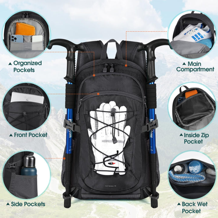 RAINSMORE Wanderrucksack Herren Damen 40L Wasserdichter Rucksack Leicht Gross Reiserucksack Trekking