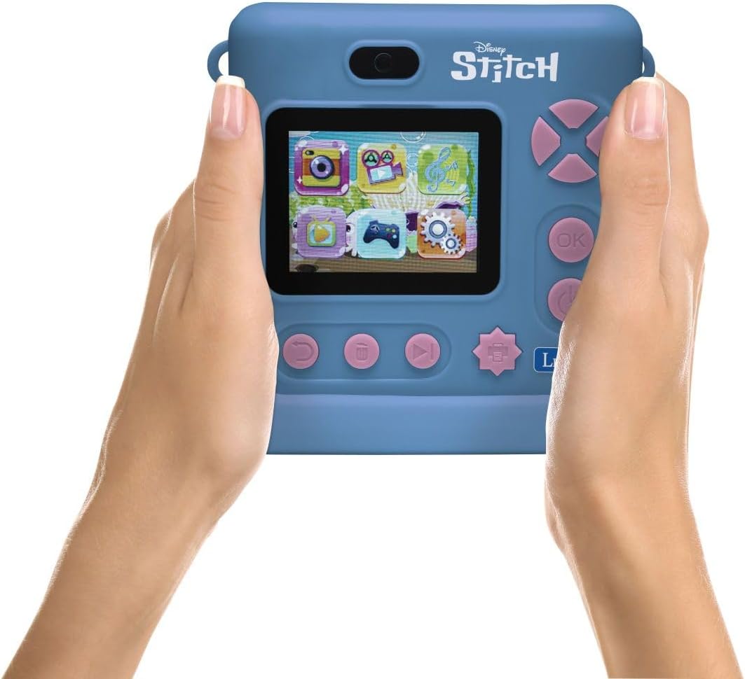 Lexibook, Disney Stitch, Starcam® Print, Kameraset mit Sofortdrucker, SD-Karte, 4 Papierrollen, Blau