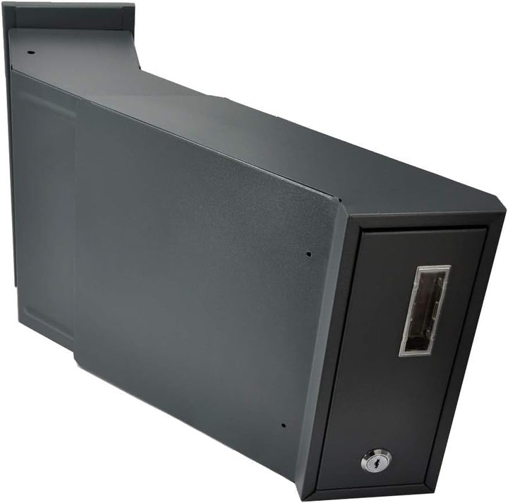 Mauerdurchwurf Briefkasten Anthrazit Grau RAL 7016 Einbaubriefkasten