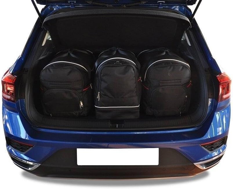 KJUST Dedizierte Kofferraumtaschen 3 STK kompatibel mit VW T-ROC I 2017+ CarBags