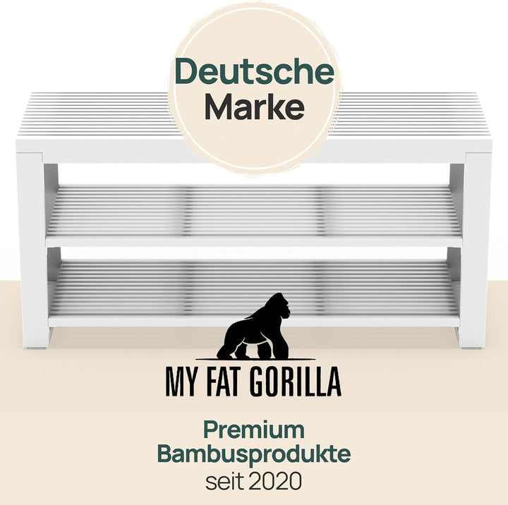 Bambus Schuhschrank - Schuhbank - Sitzbank mit Stauraum - Schuhregal Holz | BAM BOO BOX Schuhbank mi