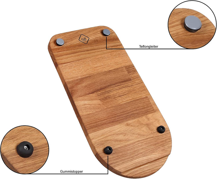 GZ Design Premium Gleitbrett für Kenwood Coocking Chef XL Zubehör - Holz - Buche - Eiche - Made in G