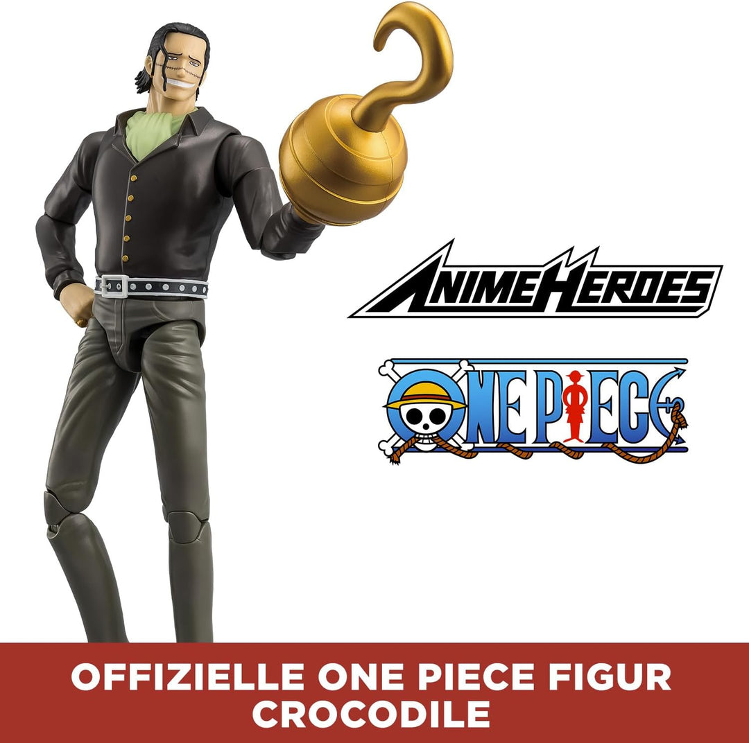 BANDAI – Anime Heroes – One Piece – Anime Heroes Figur 17 cm – Crocodile – Offizielle One Piece Lize