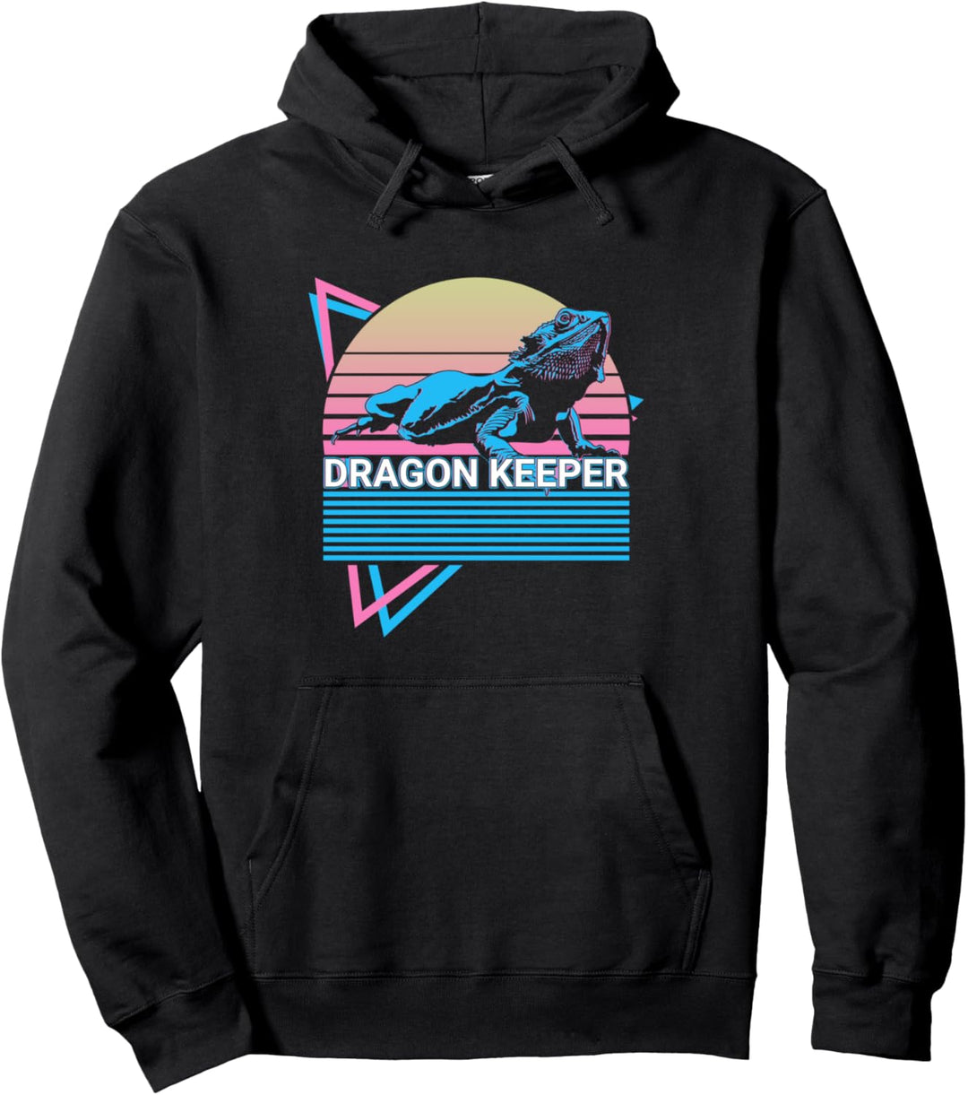 Bartdrache Retro Drachenhalter Pullover Hoodie