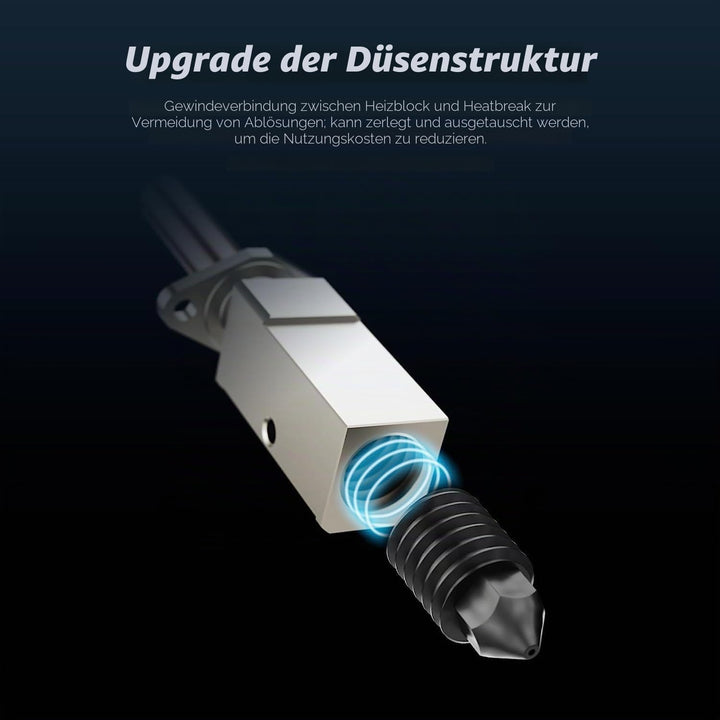 Upgrade TZ2.0 Bimetall Heatbreak Hotend w/überzogener Kupfer Heizblock Silikon Socke Hohe Temperatur