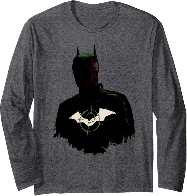 The Batman Silhouette with Riddler Logo Langarmshirt