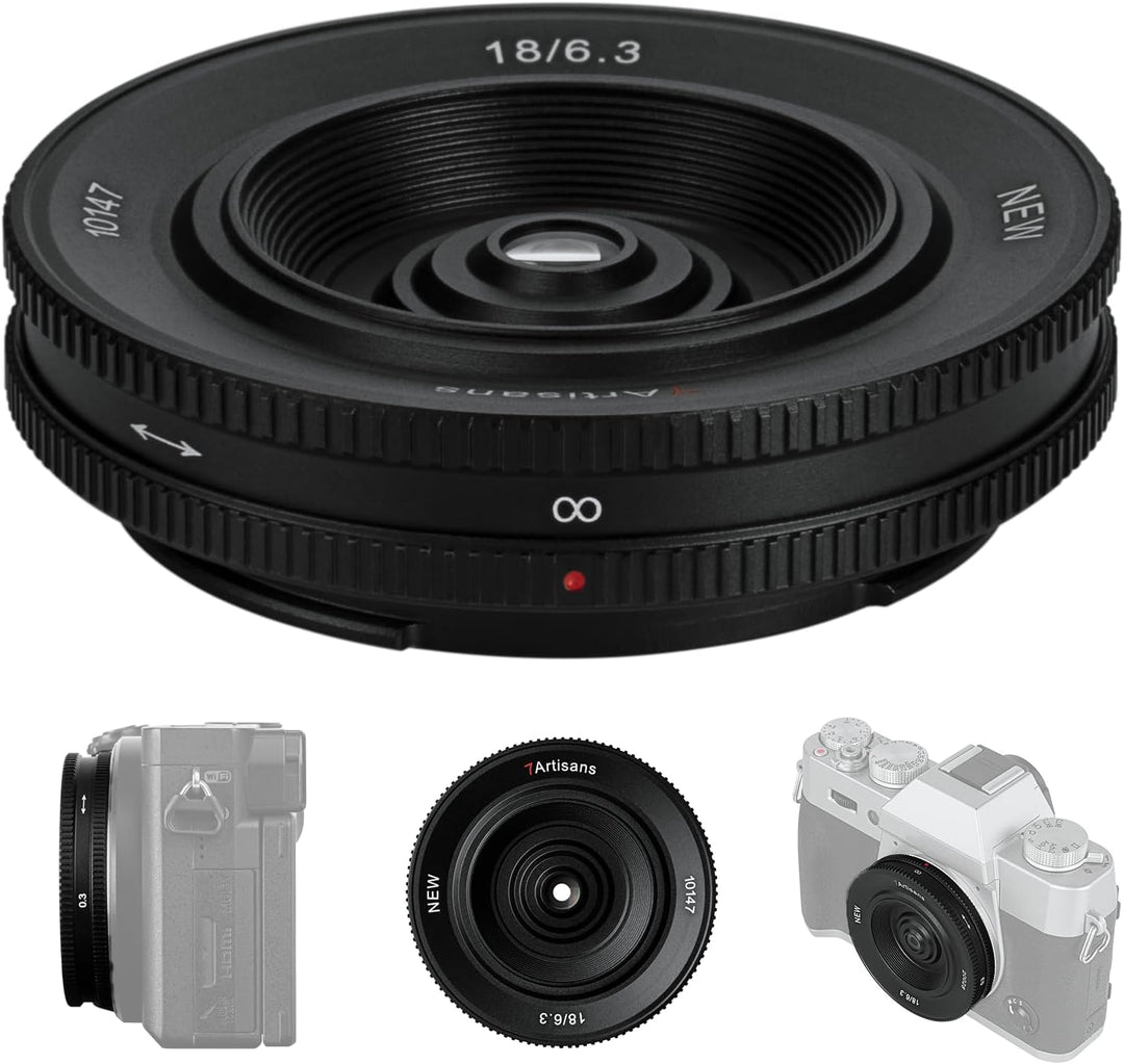 7artisans 18 mm F6.3 Ⅱ APS-C Ultra-Weitwinkel-Objektiv für Fujifilm FX-Mount Kameras