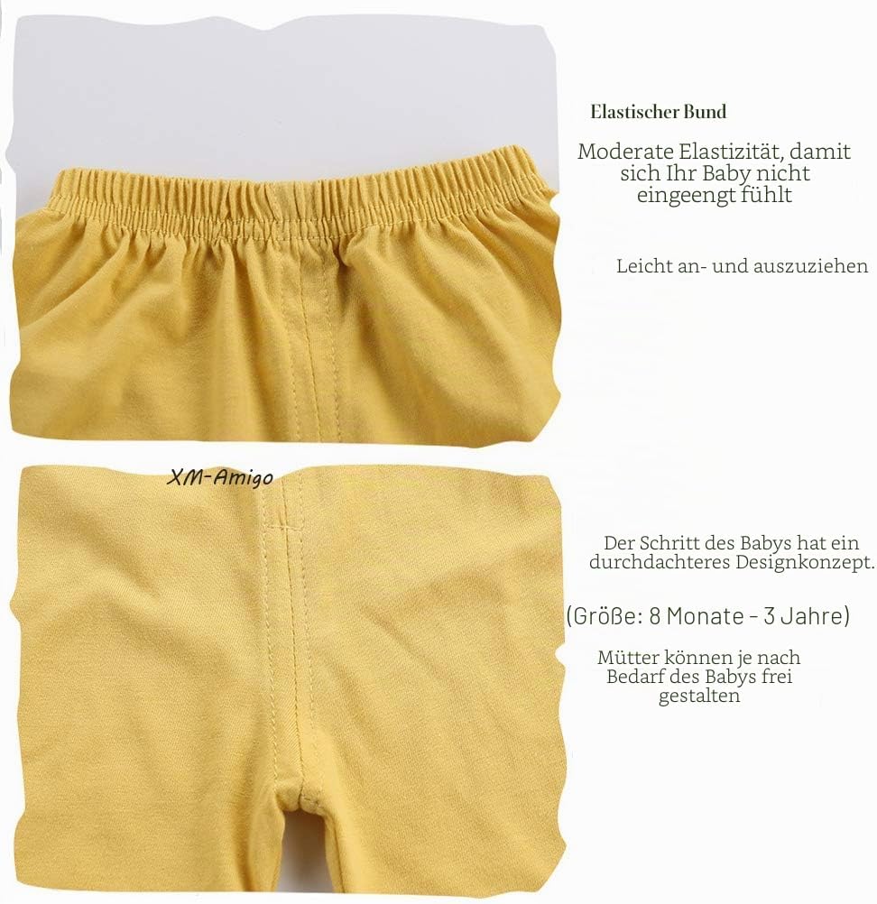 8er Pack Baby Kinder Outfit Set, Ärmelloses Baumwoll Weste + Shorts, Cartoon Print Jungen Mädchen 3
