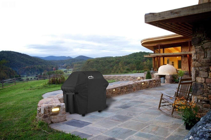 Grill Abdeckhaube, Grillabdeckung Wasserdicht BBQ Cover Schutzhuelle Haube Grill Abdeckplane für Bri