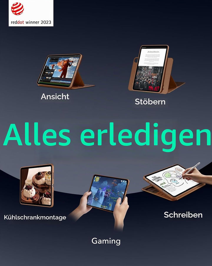 ESR für iPad Air 13 Zoll M3/M2 Hülle (2025/2024), Drehbare Hülle mit Abnehmbarer Magnetabdeckung, St
