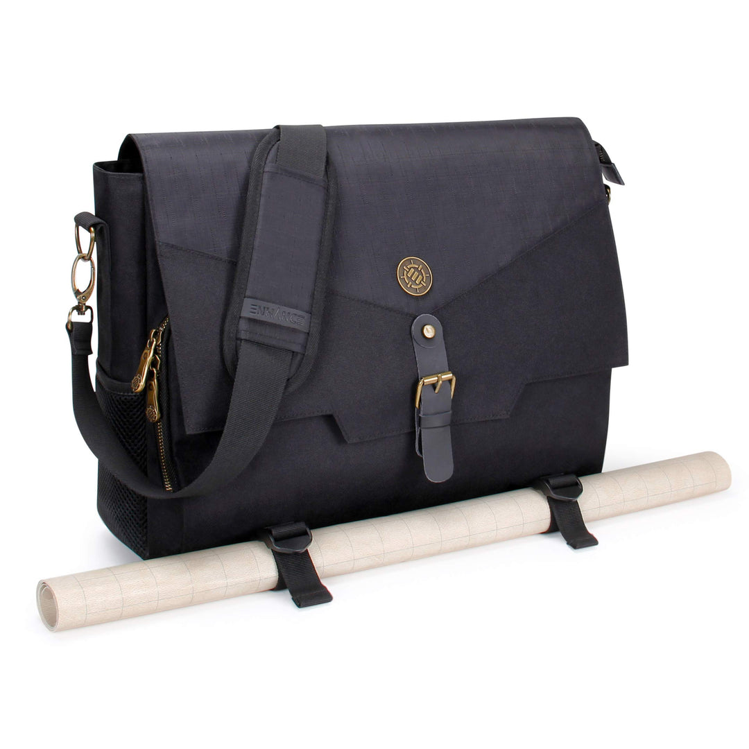 ENHANCE Player's Essentials DND-Tasche - Umhängetasche aus Drachenhaut für 2–4 Bücher, Ordner, Würfe