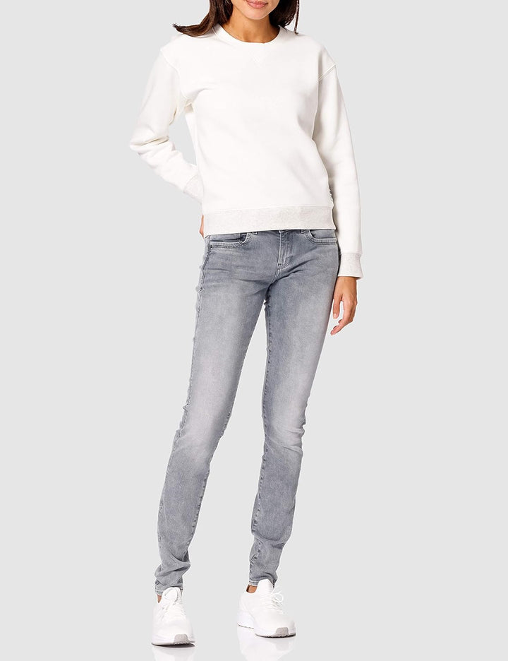 G-Star Raw Damen Lynn Mid Skinny Jeans 24W Grau (Faded Industrial Grey D06746-9882-b336), 24W Grau (