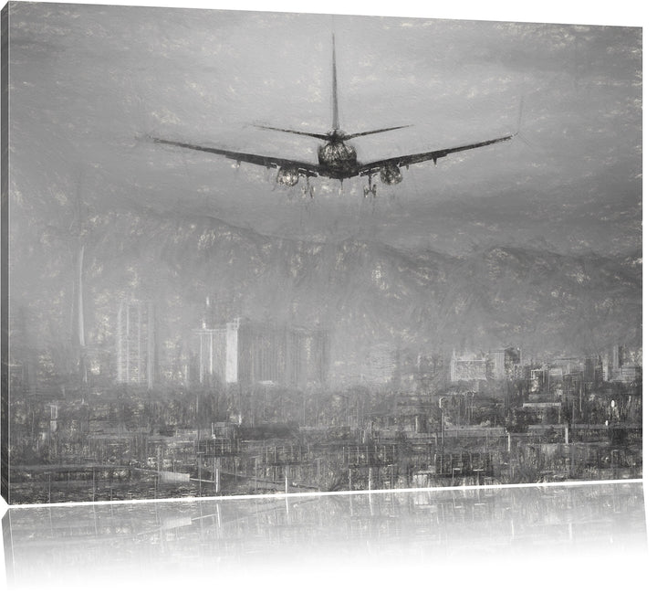 Pixxprint Urlaubsreise nach Las Vegas Kunst als Leinwandbild/Grösse: 100x70 cm/Wandbild/Kunstdruck/f
