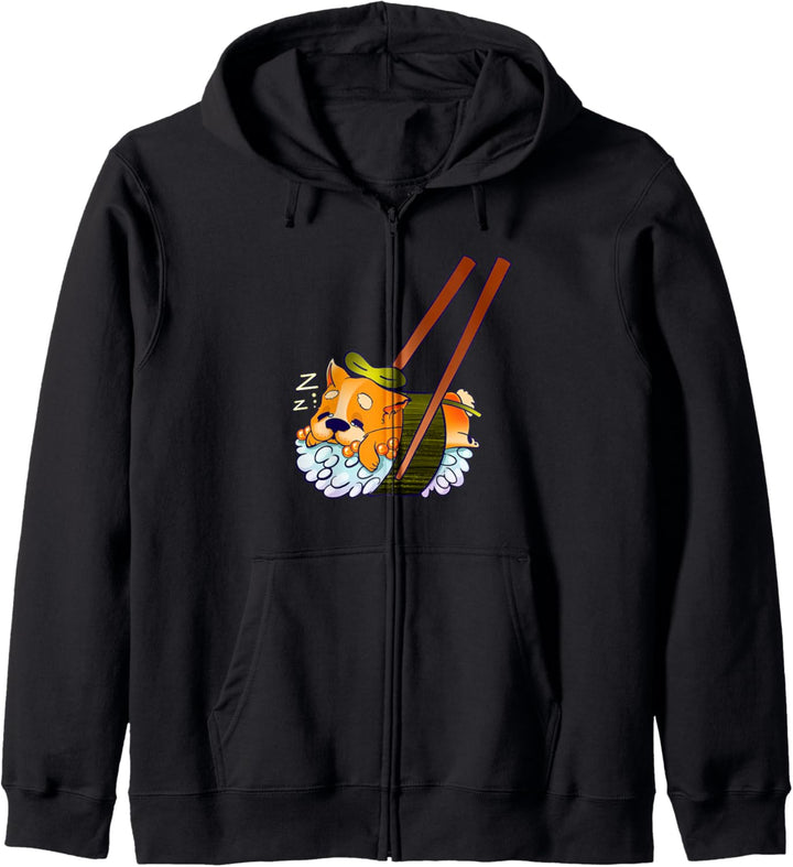 Lustiger Hunde Welpe im Sushi, Mädchen, Kinder, Kawaii Kult Kapuzenjacke
