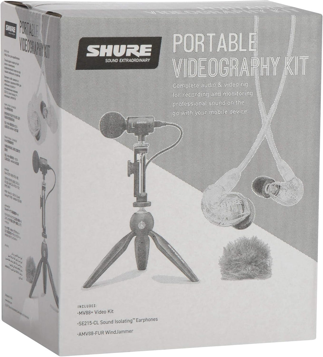 Shure Mobile Video-Recording Kit mit SE215 Ohrhörer und MV88+ Video Kit inklusive digitalem Stereo-K