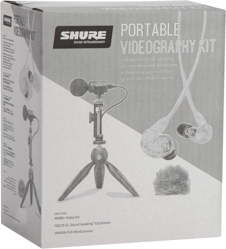 Shure Mobile Video-Recording Kit mit SE215 Ohrhörer und MV88+ Video Kit inklusive digitalem Stereo-K