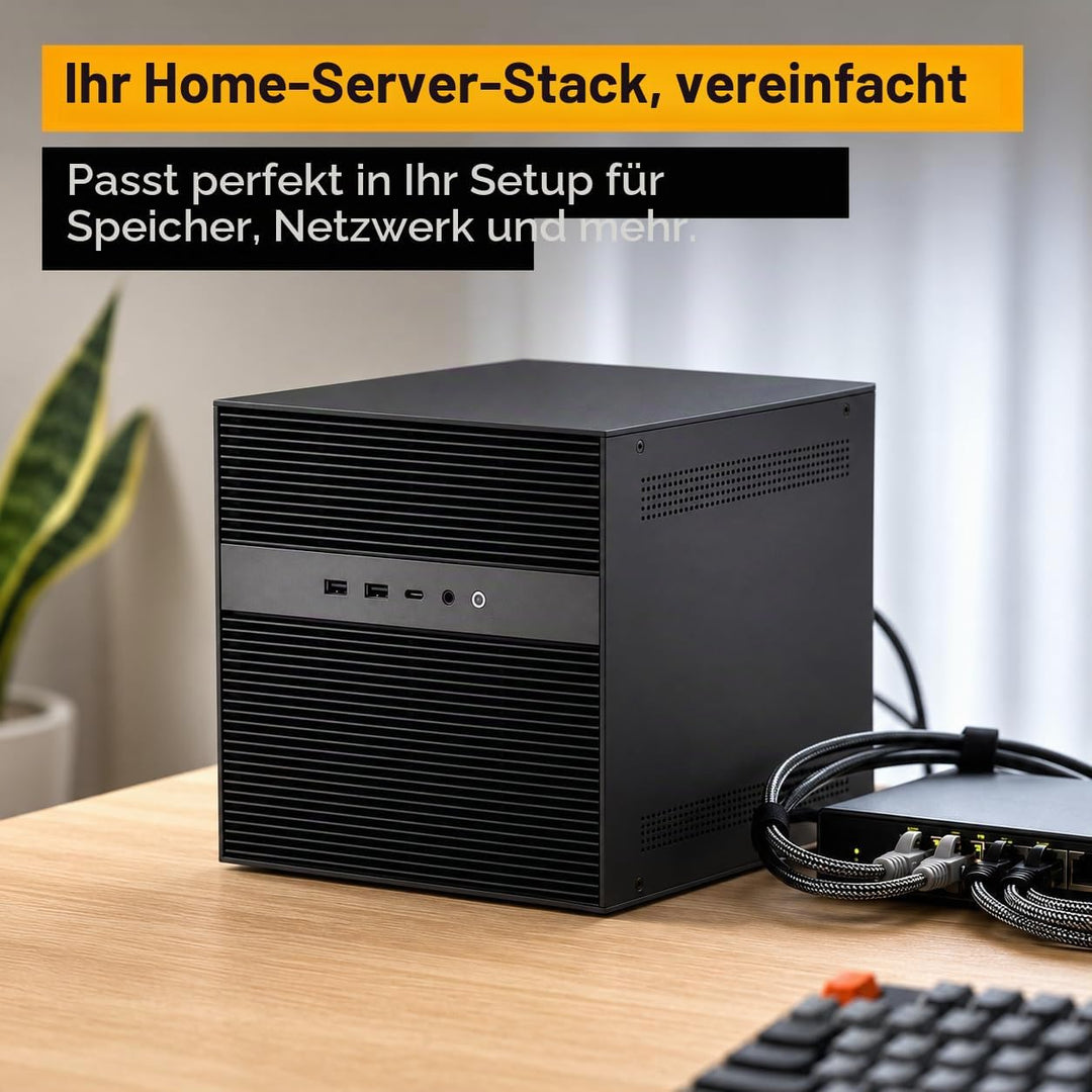 ZimaCube Pro 2 NAS mit Intel Core i5, 10GbE &amp; Thunderbolt 4 | 6 SATA + 4 M.2 Speicher, Docker, Priva