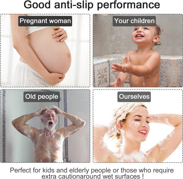 Duschmatte rutschfest,80 x 80 cm Weich Komfort Badewannenmatte mit Ablauflöchern,Anti-Schimmel,Schne