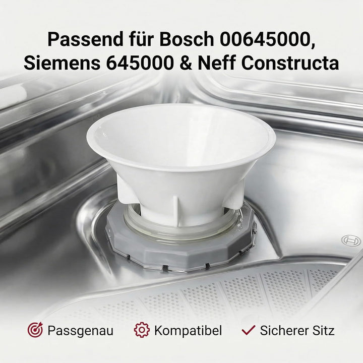 2er Set Geschirrspüler Salztrichter passend für Bosch Siemens Neff Constructa 00645000 – Einfüllhilf
