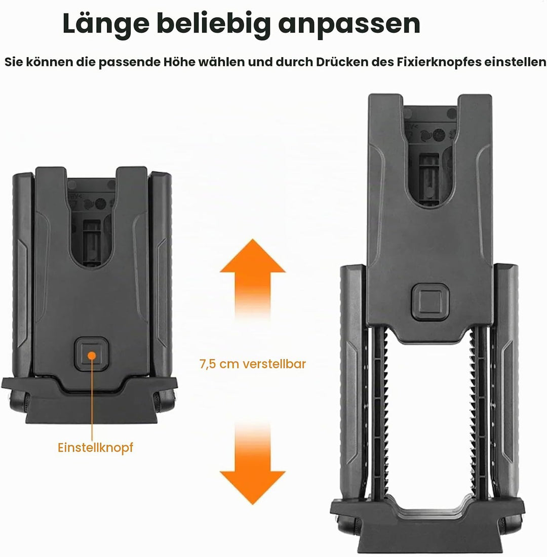 Verstellbarer Fahrrad-Pedalständer Nylon-Material Faltbar Höhenverstellbar 7,5cm, für Rennrad und Mo