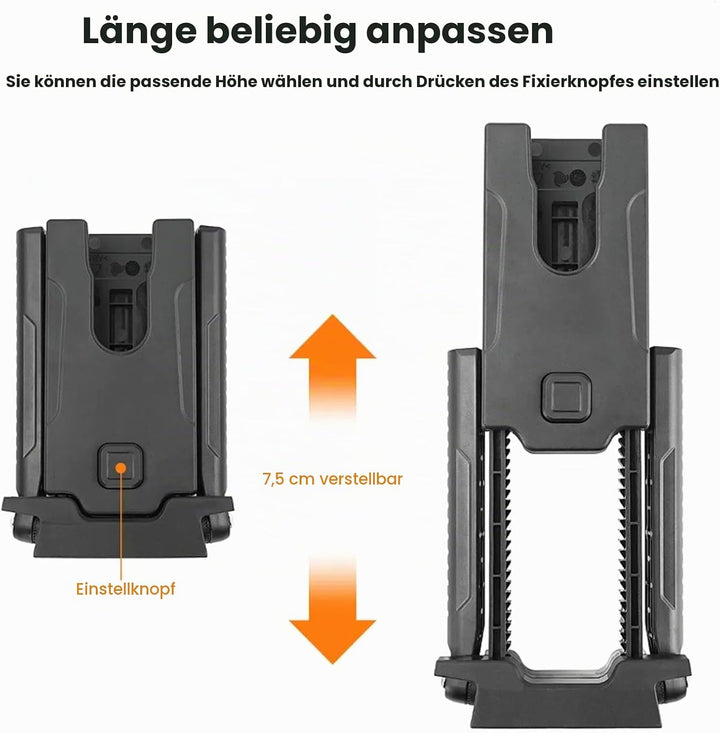 Verstellbarer Fahrrad-Pedalständer Nylon-Material Faltbar Höhenverstellbar 7,5cm, für Rennrad und Mo
