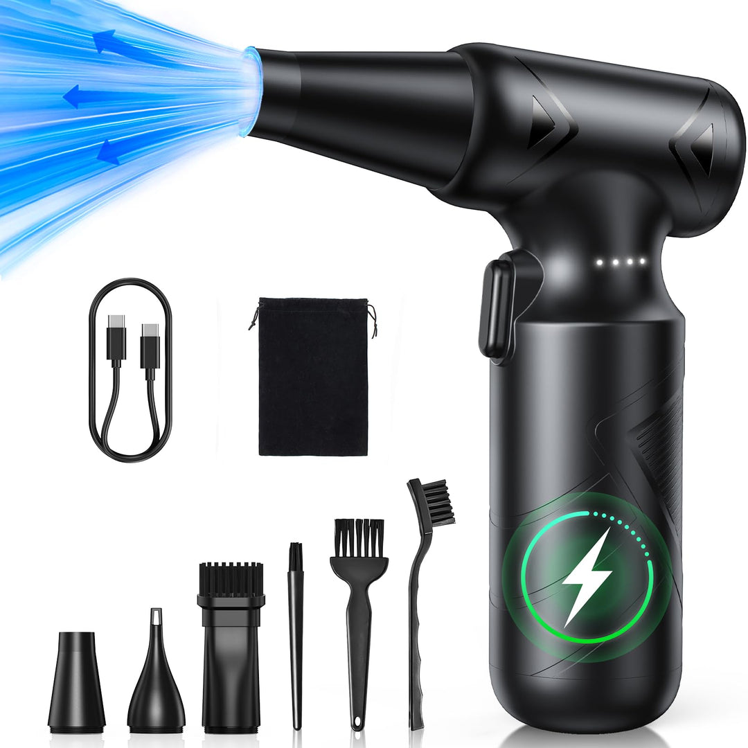 Famgoods Elektrische Staubgebläse,150000 U/min Staubgebläse Akku Air Duster,3-Gang Handgebläse Akku