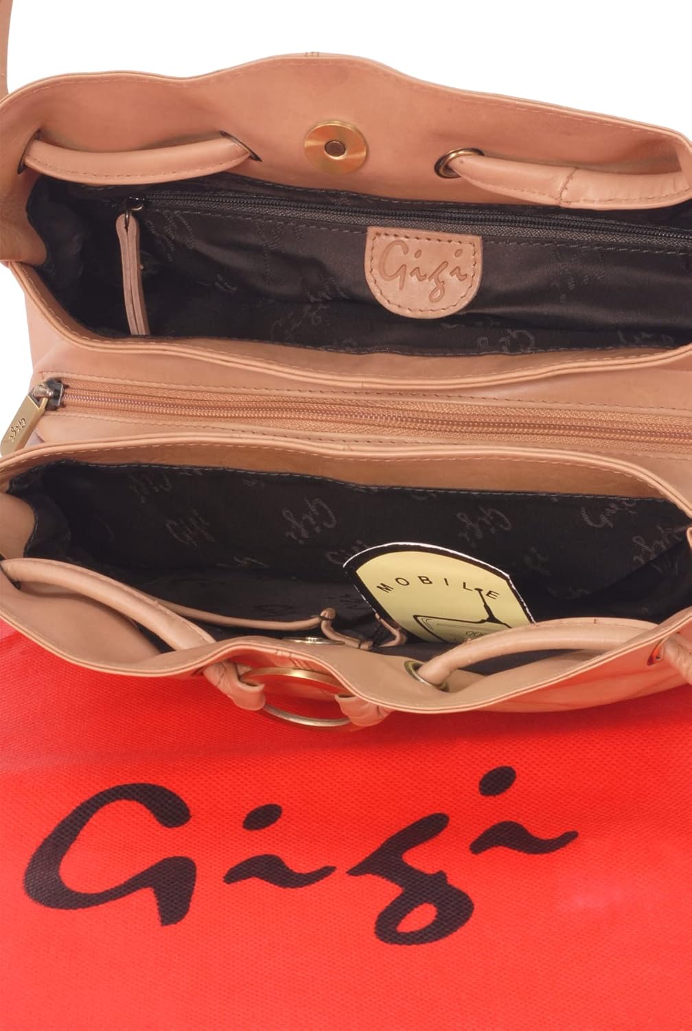 Gigi - Leder - Damenhandtasche/Schultertasche - OTHELLO 4323" Honig, Honig