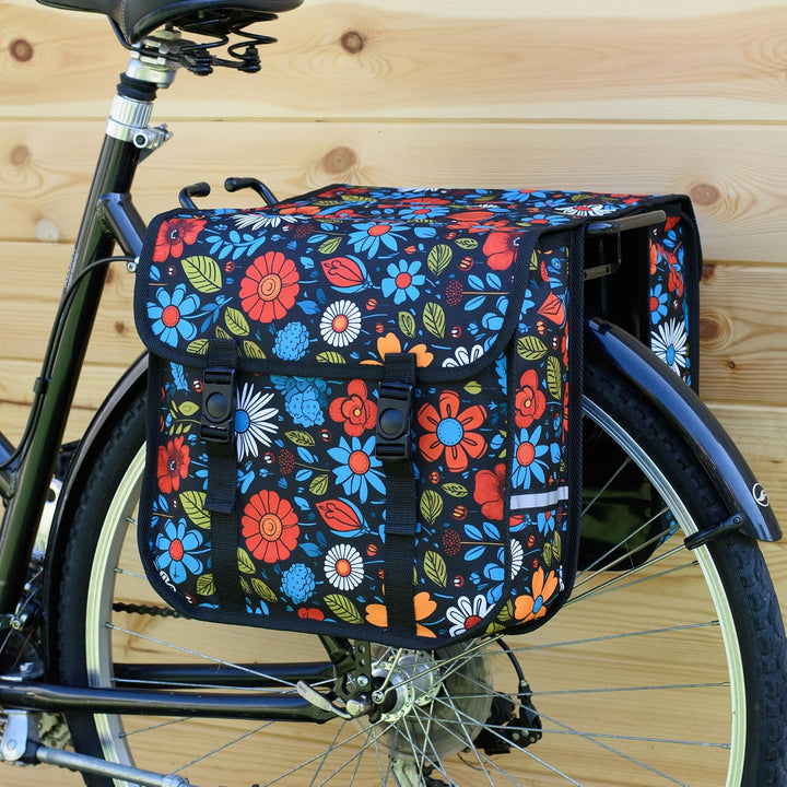 Classic CE Fahrradtasche für Gepäckträger - Doppeltasche 26L (2x13L), Wasserabweisend, mit Reflektor