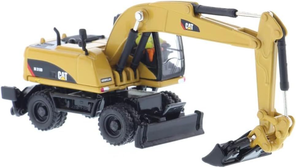 Diecast Masters 85177 - Caterpillar Mobilbagger M318D, detailgetreues H0 CAT Baufahrzeug in Metallbo