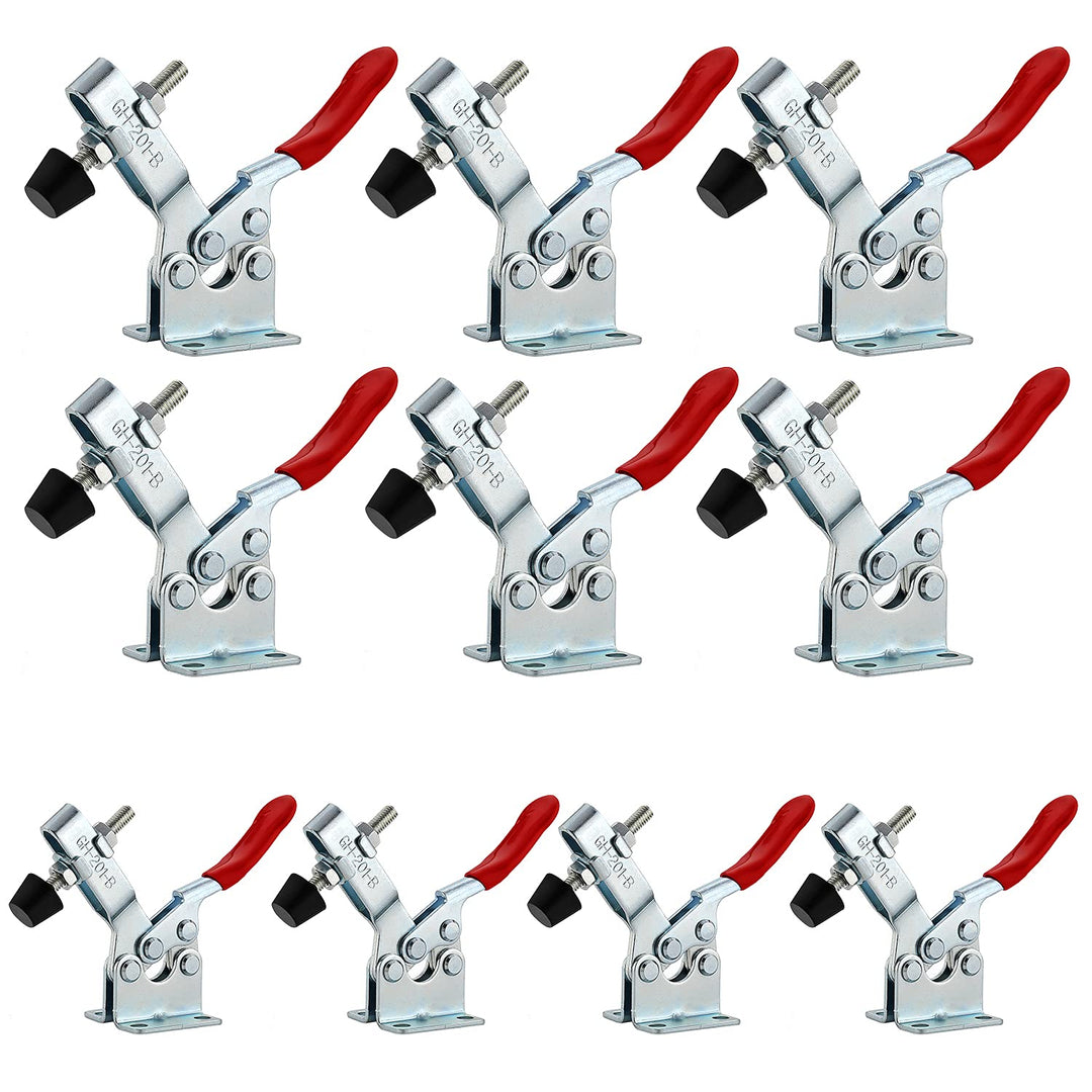 EXLECO Schnellspanner GH-201-B 10 Stück Metall Horizontal Toggle Clamp Handwerkszeug 100KG 127lbs Ve