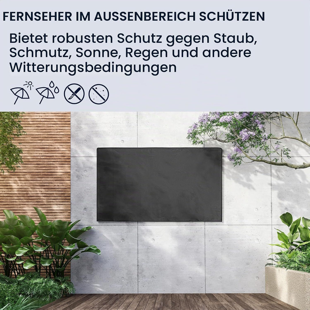 kwmobile 65" TV Outdoor TV Abdeckung - Fernseher Hülle Bildschirmschutz - Schutzhülle wetterfest - S